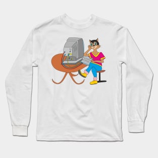 CAT programmer Long Sleeve T-Shirt